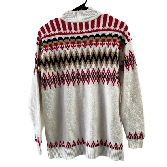 Women’s Loft red and white sweater - Picture 2 of 4